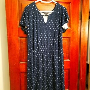 MIX 41 by Hawthorne Blue Polka-dot Dress